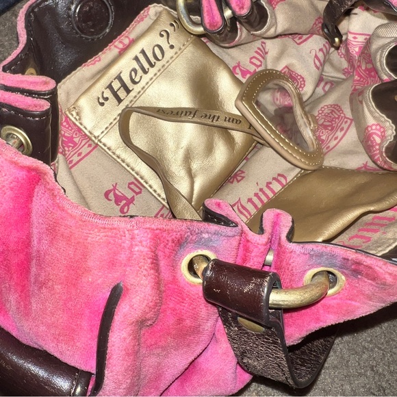 Pink Juicy Couture Purse Vintage Y2K Shoulder Bag Handbag Preloved Satchel Rare - Picture 10 of 13